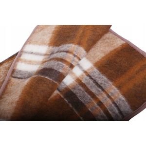 Wollen Deken 100% Puur Australische Merino Wol OnceDoce® 450 g/m² - Warm Ademend Zacht - GINGER - Wasbaar – 180x200cm