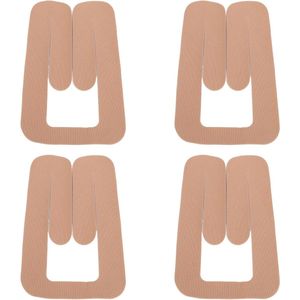 4-delige meniscus knieband, patella meniscusband, sportkinesiologietape, elastische spiertape, voorgesneden stroken met lange ondersteuning, geschikt voor voetbal, basketbal, zwemmen (beige)