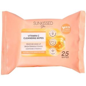 Sunkissed | Skin Vitamin C Cleansing Wipes - 25stuks - Vegan
