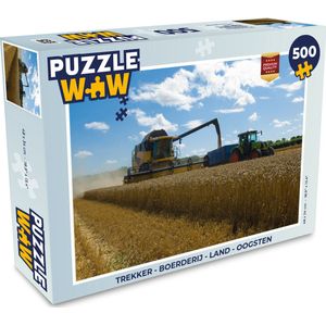 Puzzel Trekker - Boerderij - Platteland - Oogsten - Graan - Legpuzzel - Puzzel 500 stukjes