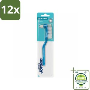 Jordan - Clinic - Tandenborstel Kunstgebit - Denture - Voordeelverpakking - 12 stuks - Kunstgebit tandenborstel - Tandenborstel kunstgebit