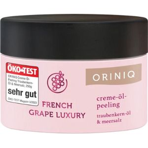 ORINIQ Crème-Olie Scrub | French Grape Luxury - 250 gr | Bodypeeling met Zeezout en Druivenpitolie - Vegan Bodyscrub