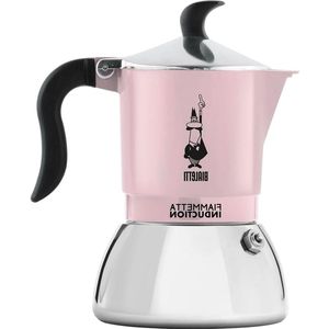 Induction Espressokoker 4 kopjes (150 ml) geschikt voor alle warmtebronnen elegant design - roze