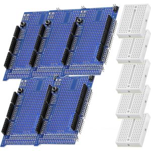 AZDelivery - Prototyping Shield - 5 Stuks - Inclusief Mini Breadboard - Compatibel met Arduino