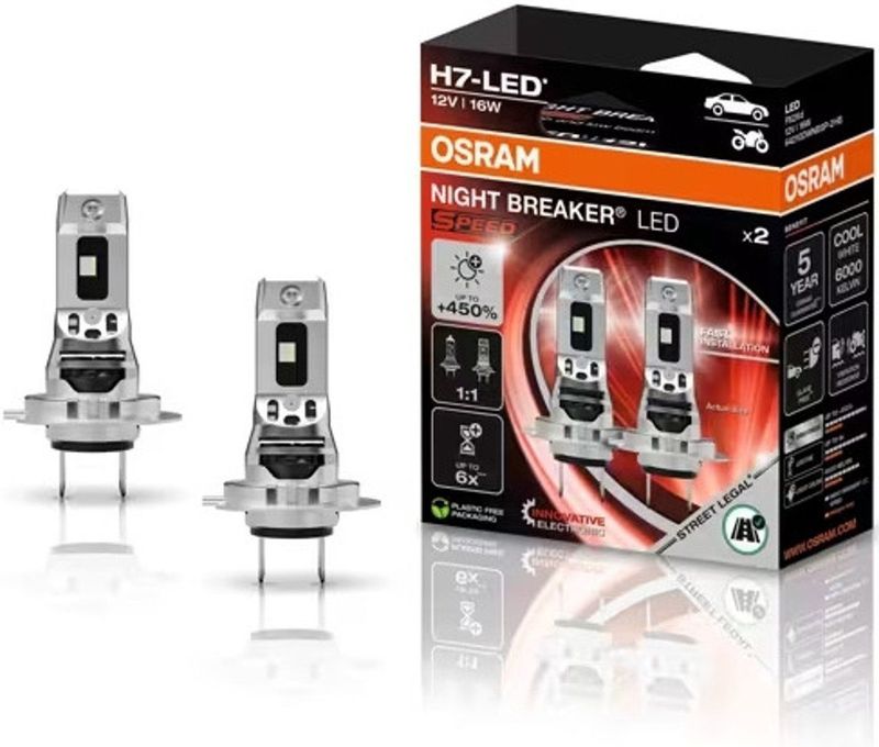 Osram Night Breaker Speed LED H7 64210DWNBSP-2HB set-450% !