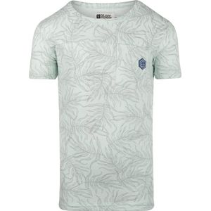 No Way Monday T-shirt met All Over Print Lichtblauw