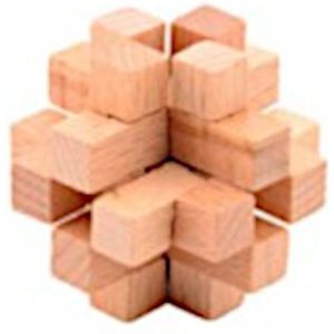 Johntoy Puzzel Hersenkraker 4,5 Cm Hout Blank (e)