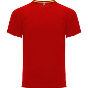 Rood unisex snel drogend Premium sportshirt korte mouwen 'Monaco' merk Roly maat XL