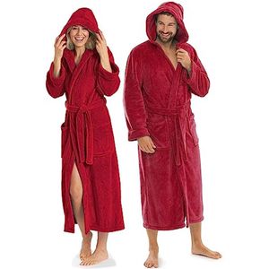 Badjas voor Dames en Heren - Ochtendjas met Capuchon van Koraalfleece