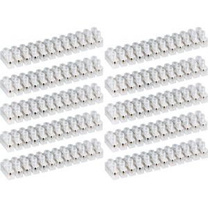 Benson Kroonsteenstrip - 10 mm² - 10 rijen - 12 klemmen - Transparant - Buigzaam plastic