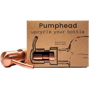 Pumphead - Rose / koper - Soap dispenser voor lege flessen gin, whisky of rum fles - Zeepdispenser