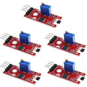 5PCS KY-024 Linear Magnetic Hall Effect Sensor Module Compatible with Android Compatible with Raspberry Pi ESP8266 Microcontrollers