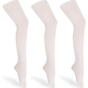 Merry Style Kinderen 3 Pack Panty - 60 DEN -Microvezel - Meisjes - Polyamide – Ecru/Ecru/Ecru – 1452-158 – WL-010-3B
