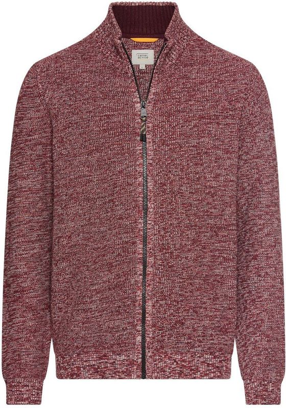 camel active - Gebreide Cardigan - Amberrood - Zachte Katoenmix