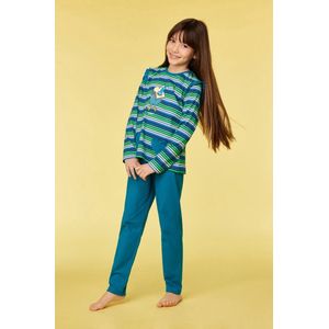 Woody - Meisjes/Dames Pyjama - Multicolor Gestreept - S