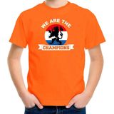 Oranje fan t-shirt voor kinderen - we are the champions - Holland / Nederland supporter - EK/ WK shirt / outfit 146/152