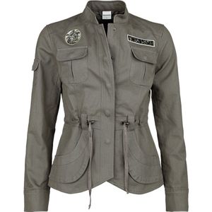 Iron Maiden Death Dames Tussenseizoensjas - olijf - XL