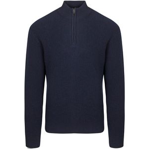 Steppin' Out Half Zip Trui Lamswol Navy - Maat 3XL - Heren - Schipperstrui