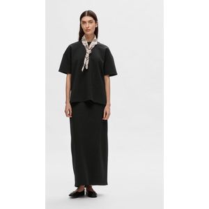 Selected Femme Kara HW Column Maxi Skirt Black