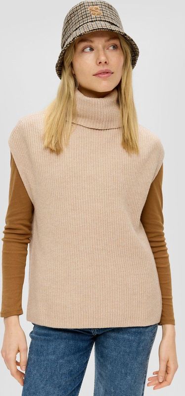 s.Oliver - Strickpullunder - Zacht Gebreide Trui - Mouwloos - Regular Fit