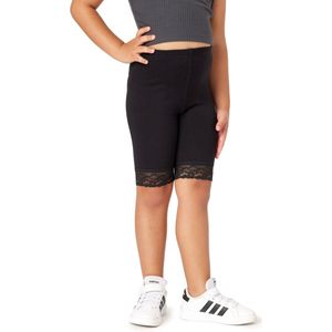 Merry Style Meisjes Leggings - Sport - Vrijetijdsbroek - Korte - Katoen - Zwart - 110 - MS-MS10-434-LE