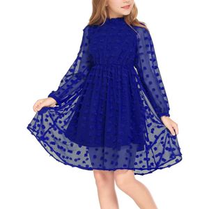 Elegante meisjesjurk met ruches - Feestelijk A-lijn ontwerp voor kinderen 5-13 jaar