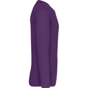 Herenshirt met lange mouwen en V-hals Purple - XXL