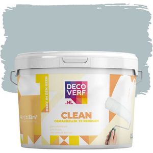 Decoverf clean muurverf poederblauw, 4L