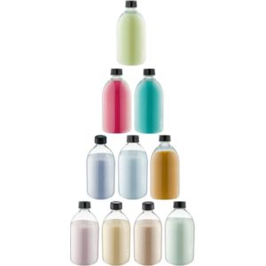 Scrubzout - 650 gram - set van 10 verschillende geuren - Aluminium Dop - Rozen, Vanille, Amandel, Eucalyptus, Lavendel, Opium, Appel-Kaneel, Fruity Melon, Hamam, Moment - Hydraterende Lichaamsscrub - Cadeau