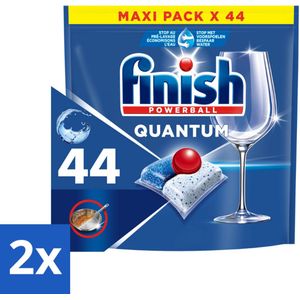 Finish - Vaatwasmiddel - Quantum All in One Regular - Alles-in-1 Kracht - 44 capsules - Voordeelverpakking - 2 stuks