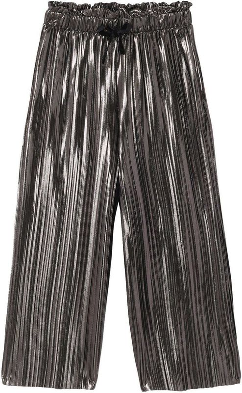 Geplooide Broek - Zilver - Wijde Pijpen - Voor Meisjes