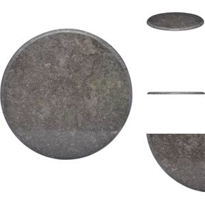 vidaXL Marmeren Tafelblad - Vervangend - 60 x 2.5 cm - Zwart - Tafelonderdeel