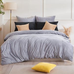 Winter Flanellen beddengoed, 155 x 220 cm, warm, pluizig, teddy, pluche, beddengoedset, voelt aan als kasjmier, microvezel fleece, 1 dekbedovertrek + 1 kussensloop van 80 x 80 cm, met