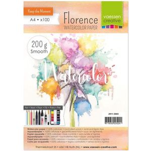 Florence aquarelpapier smooth 200g A4 100 vel