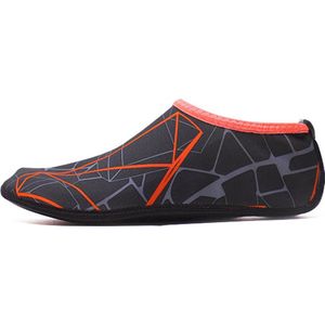 1 paar Snel drogende waterschoenen - Kinderschoenen op blote voeten - Goed voor cruisen, zwemmen, strand, zwembad, yoga, surfen - Koraalkleurige schoenprint - L