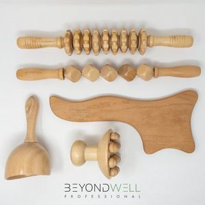 Maderotherapie Houten Massageset (5 stuks) - Professionele Kwaliteit