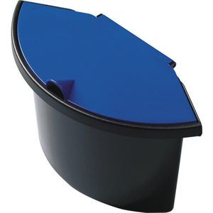 HELIT Inzetbakje met deksel - 2 liter - Kunststof - Zwart/Blauw