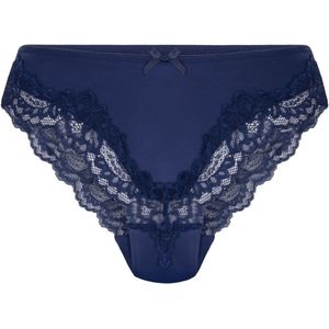 Hunkemöller Brazilian Lace & Shine Blauw XS