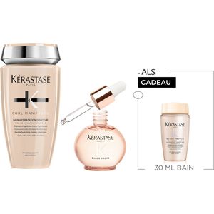 Kérastase Curl Manifesto & Gloss Absolu Duo + Cadeau - Shampoo 250ml & Glaze Drops 45ml + Bain 30ml Cadeau - Voor Krullend En Lang Haar Gevoelig Voor Pluis