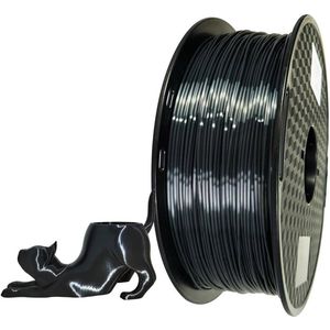 Zijdeachtige TPU Filament Zwart 1.75mm 1KG - 3D Printmaterialen - FDM Flexibele TPU - Zijde Filament voor 3D Printer - 57D TPU Harder Dan 98A
