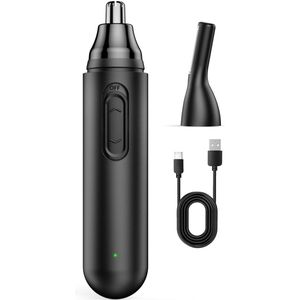 Neushaartrimmer 2 in 1 - Neustrimmer - Wenkbrauw en Oorhaar trimmer - Usb Oplaadbaar - Neustrimmer Mannen en Vrouwen - Zwart