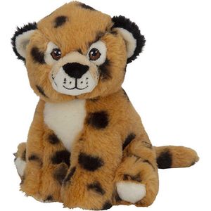 Pluche Dieren Knuffels Cheetah/Jachtluipaard van 16 cm - Knuffeldieren Speelgoed