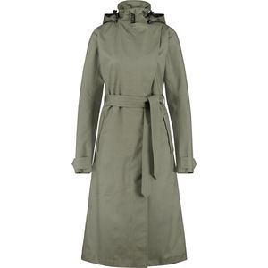 AGU Trench Coat Long Regenjas Urban Outdoor Dames - Groen - S