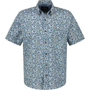 Lerros Overhemd Zomers Overhemd Met Halve Mouwen En Print 2462137 410 Mannen Maat - L