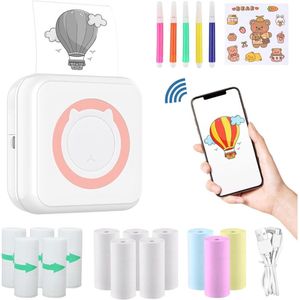 Zylo® Fotoprinter voor Smartphone - Fotoprinter - Polaroid Printer Smartphone - Roze - 4x5x6cm