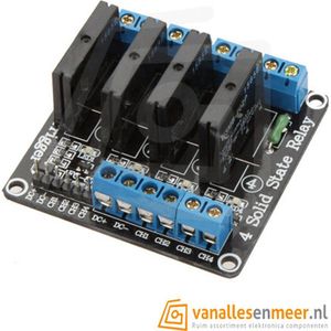 Relais board 4-kanaals 5V - Solid state relais