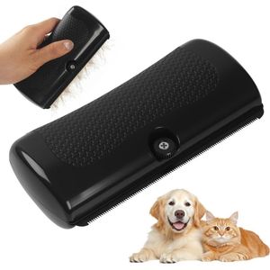 EXCITAT Kammen - Ontharingsborstels - Kunststof kammen - Huisdierborstels - Geschikt voor katten, honden, paarden, konijnen - Zwart