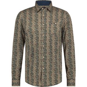 shirt lange mouw fantasy flower stretch dark Brown (42.6549 - 141)