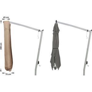 Raffles Covers Parasolhoes voor hangparasol - Hoog: 280 cm - RHUS280 - Waterdicht - Solution Dyed | UV-bestendig | Rits en stok | Trekkoord - Parasolhoes voor staande parasol