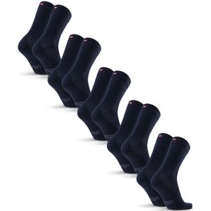 DANISH ENDURANCE Merinowol Sokken met Knoop - Warme Sokken - voor Dames en Heren - 5 Paar - Donker Marineblauw - Maat 43-47